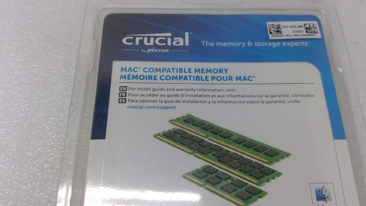 New Crucial 16GB Kit 2x8GB DDR3 1866MHz EUDIMM ECC RAM Mac Pro CRM-9128 REV I