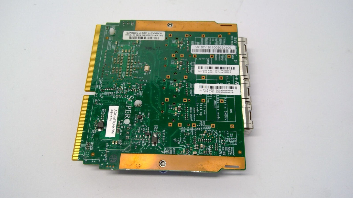 Supermicro AOC-MTG-i4SM SIOM Quad Port SFP+ PCIe Ethernet Adapter