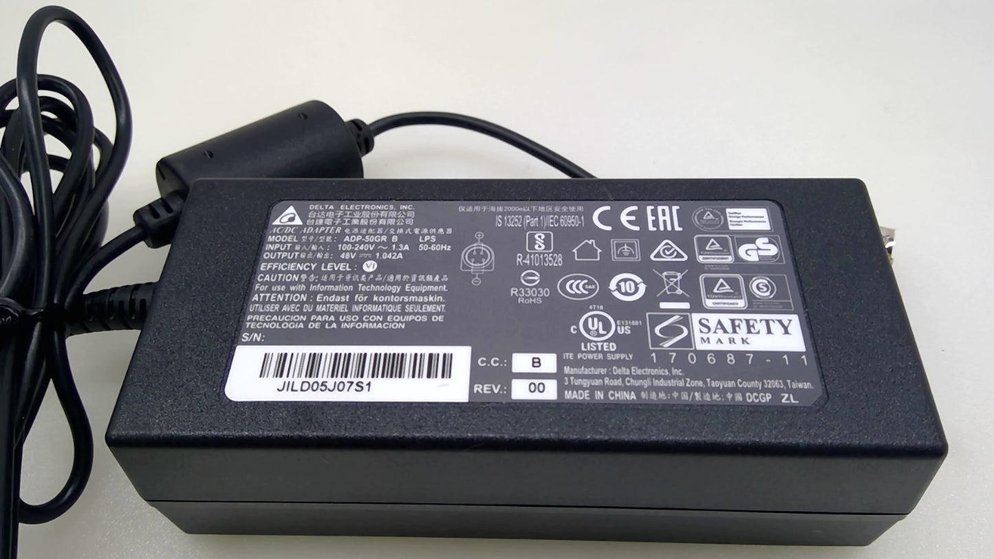 Genuine Delta 4 PINS ADP-50GR B Power Supply AC Adapter 48V 1.042A 50W