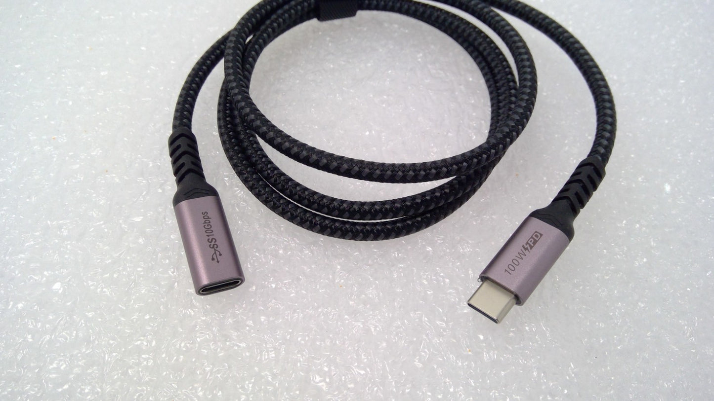USB C Extension Cable 3ft,C TO C USBC Extender 10Gbps Data Transfer/100W Charge