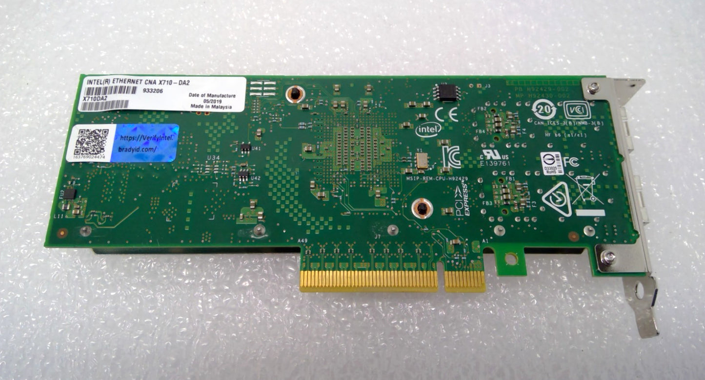 X710DA2 Intel X710-DA2 Dual Port 10Gb SFP+ Converged Network Adapter Card NIC