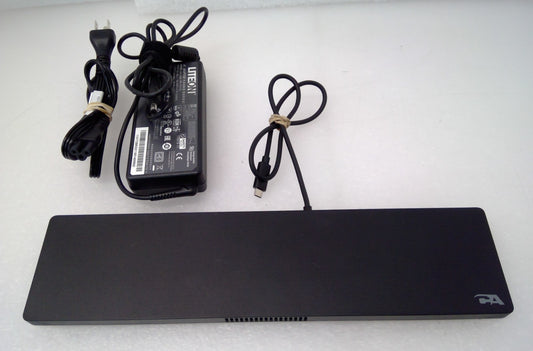 Cyber Acoustics DS-2000 USB-C Docking Station Dual 4K Monitor DP HDMI W/AC