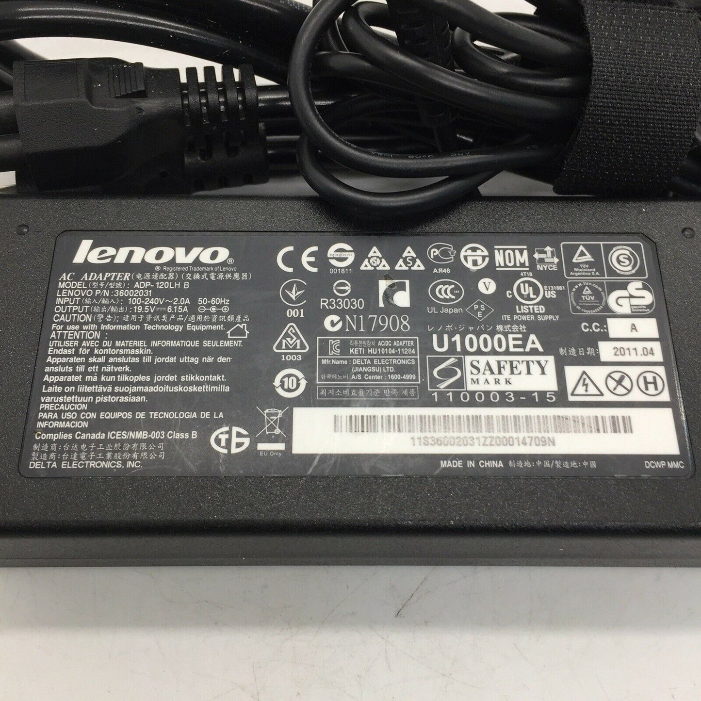 Original Lenovo 120W 19.5V AC Adapter for IdeaPad red tip  ADP-120LH B