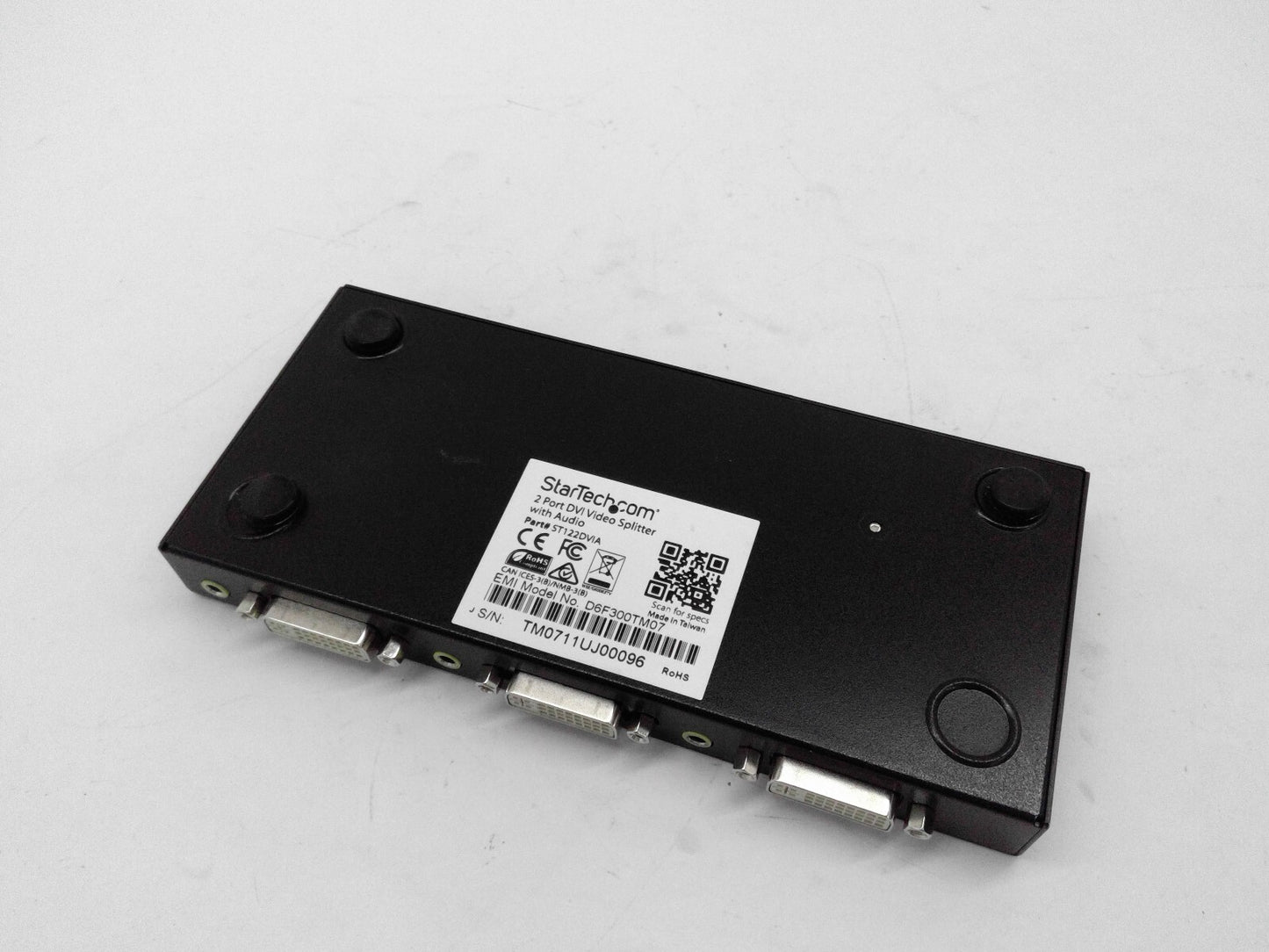 StarTech 2 Port DVI Video Splitter with Audio ST122DVIA