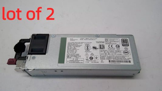 Lot of 2 HP 863373-001 1600W 80 Plus Platinum Power Supply HSTNS-PR62 830270-301