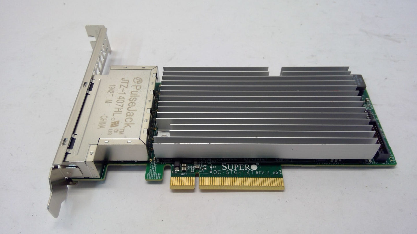 SUPERMICO AOC-STG-I4T 10Gigabit 10GBe BaseT Quad Port Server NIC High Profile