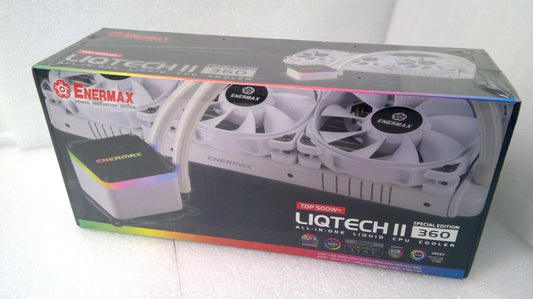Enermax Liqtech II 360 RGB White AIO Liquid CPU Cooler TDP 500w+