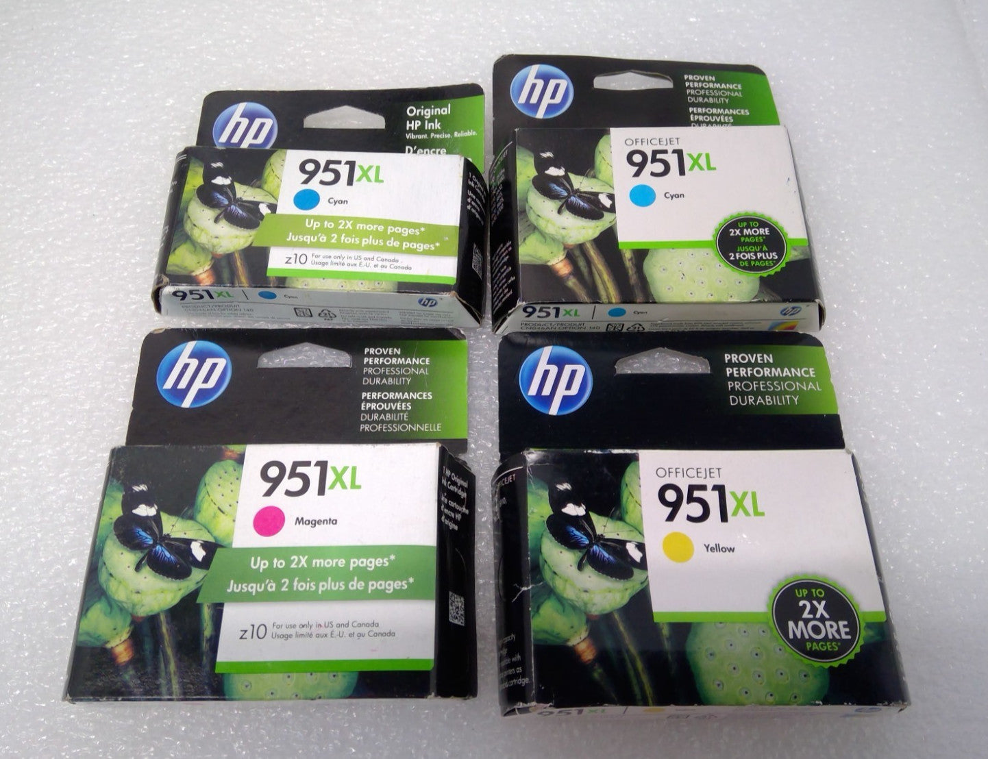 4 Pk HP 951XL High-yield Ink Cartridges 1 Yellow, 2 Cyan, 1 Magenta for 8600