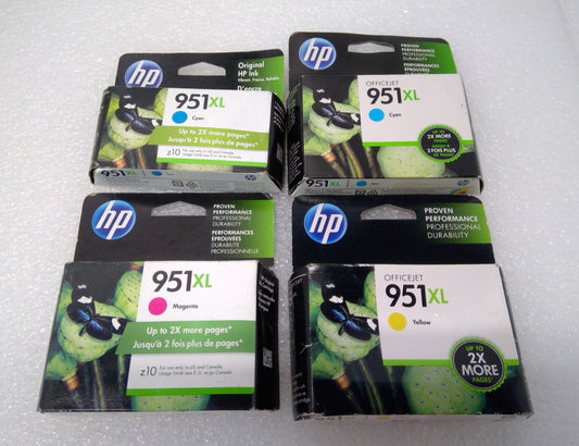 4 Pk HP 951XL High-yield Ink Cartridges 1 Yellow, 2 Cyan, 1 Magenta for 8600