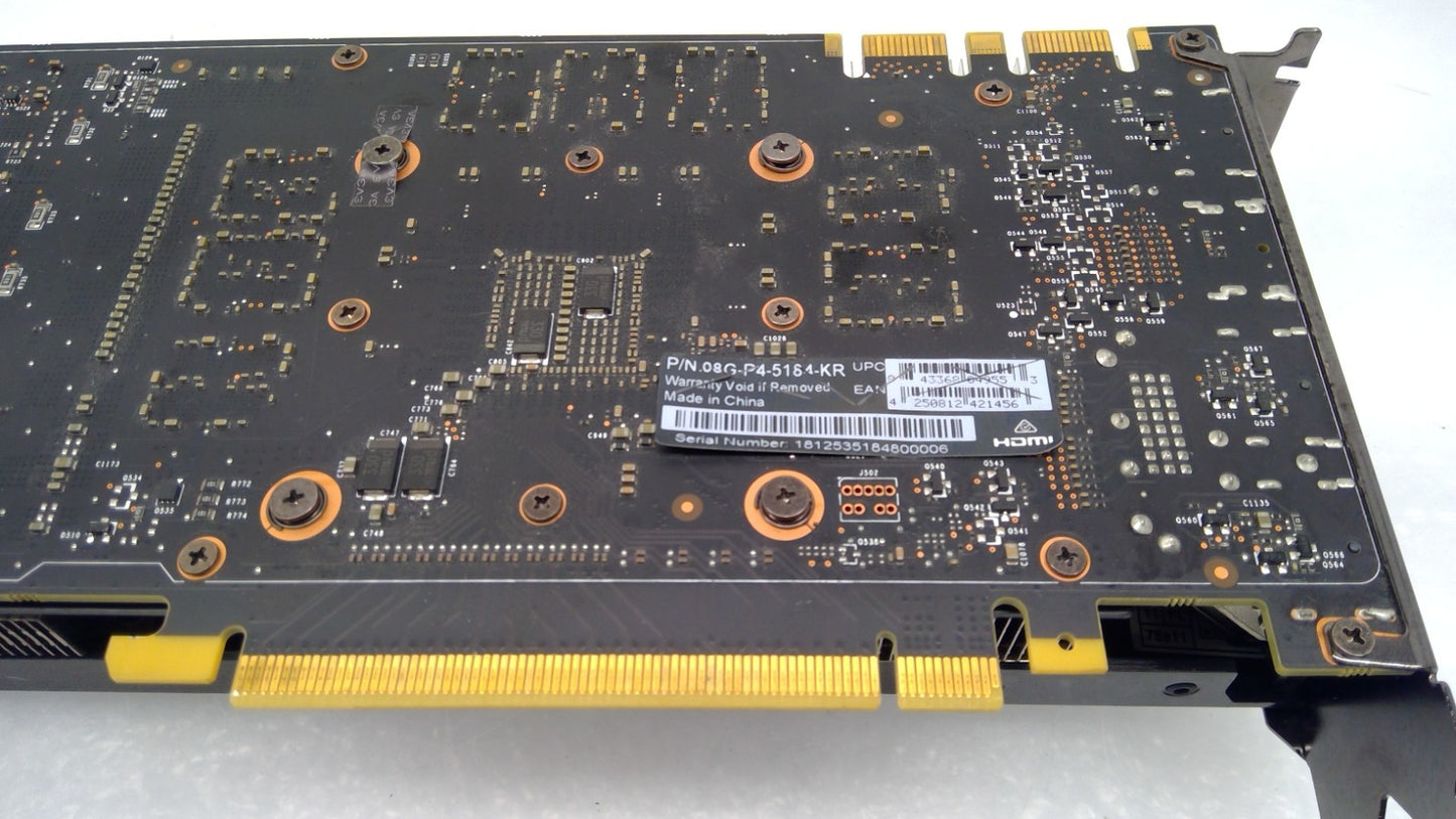 EVGA GeForce GTX 1080 ACX 3.0 Gaming 8GB GDDR5X Video GPU 08G-P4-5184-KR  Tested