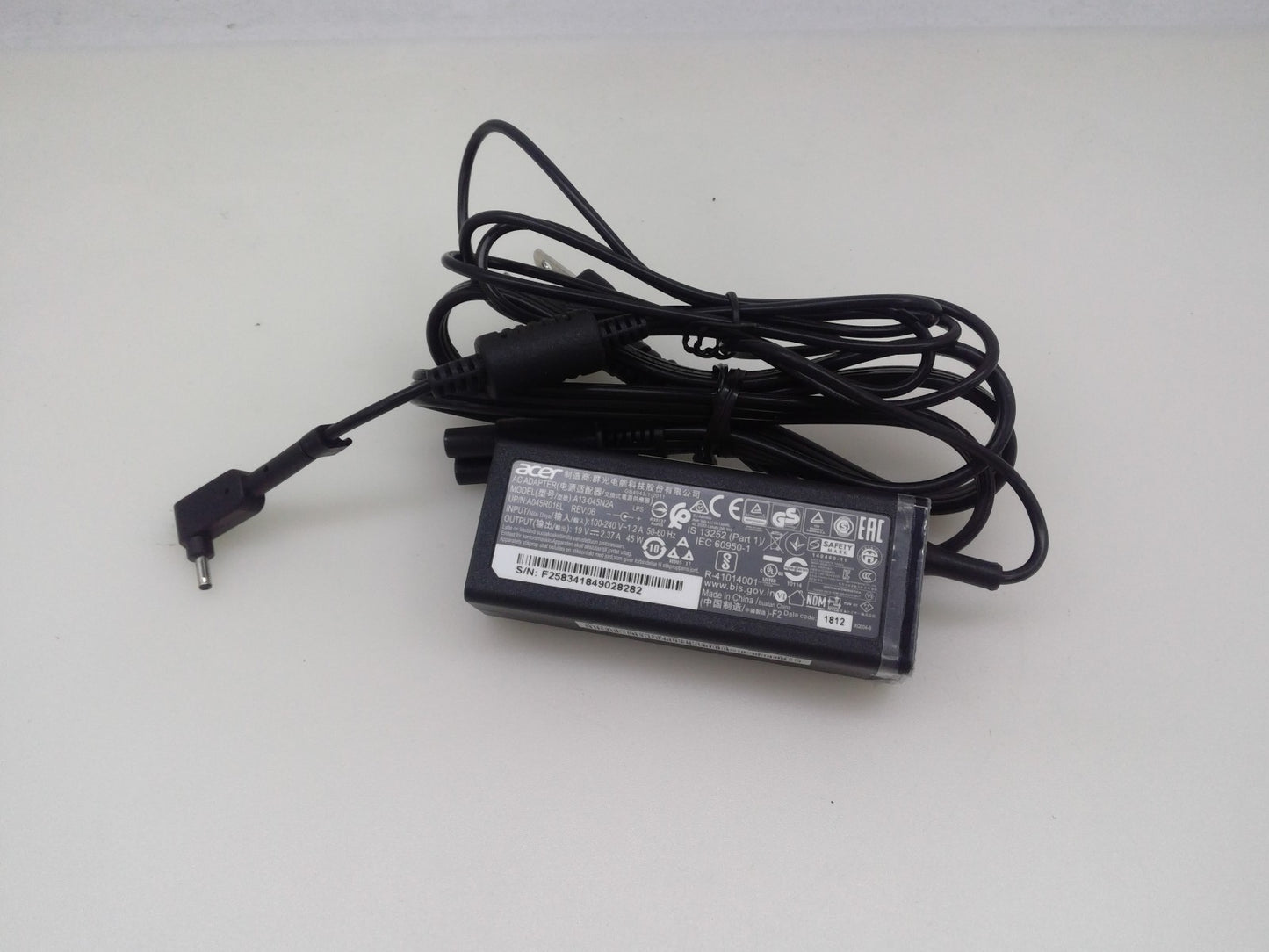 Acer Chromebook CB3-111 Notebook Ac Power Supply Adapter & Cord A13-045N2A 45W