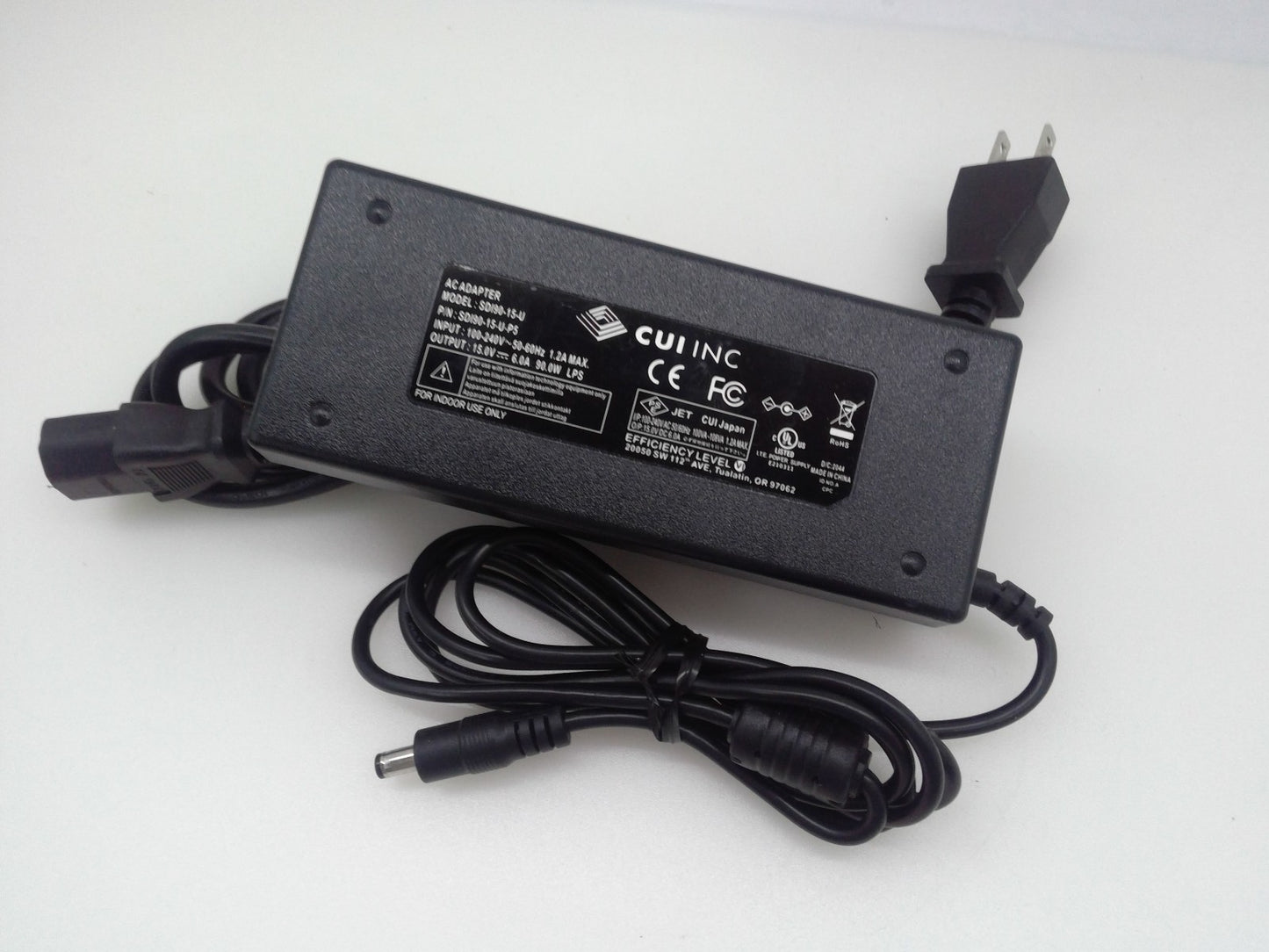 Genuine CUI INC SDI90-15-U Power Supply Adapter 15V 6.0A 90W