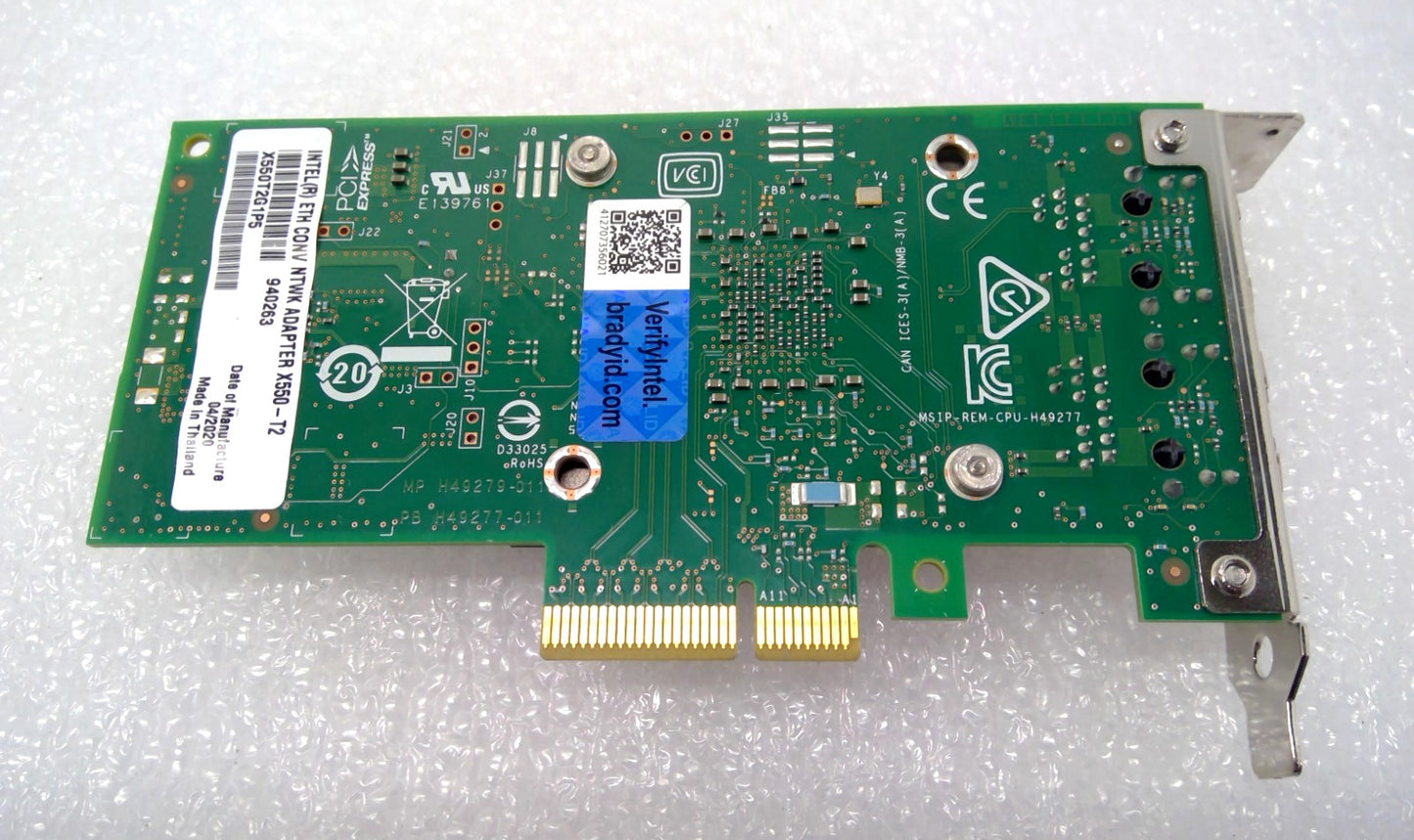 X550-T2 Intel 10Gb RJ45 Ethernet Converged PCIe Network Adapter X550T2G1P5