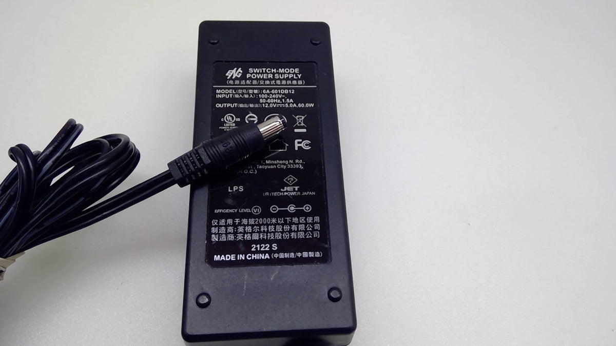 ENG 6A-601DB12 60W AC Adapter 12V 5A 5.5x2.5mm DC Power Supply