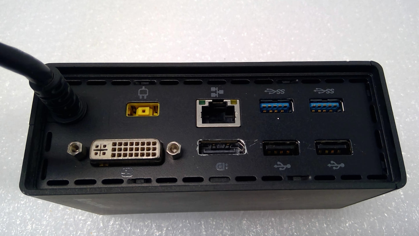 Lenovo 03X6867 ThinkPad OneLink DU9033S1 Dock DVI DisplayPort USB3.0 but NO PSU