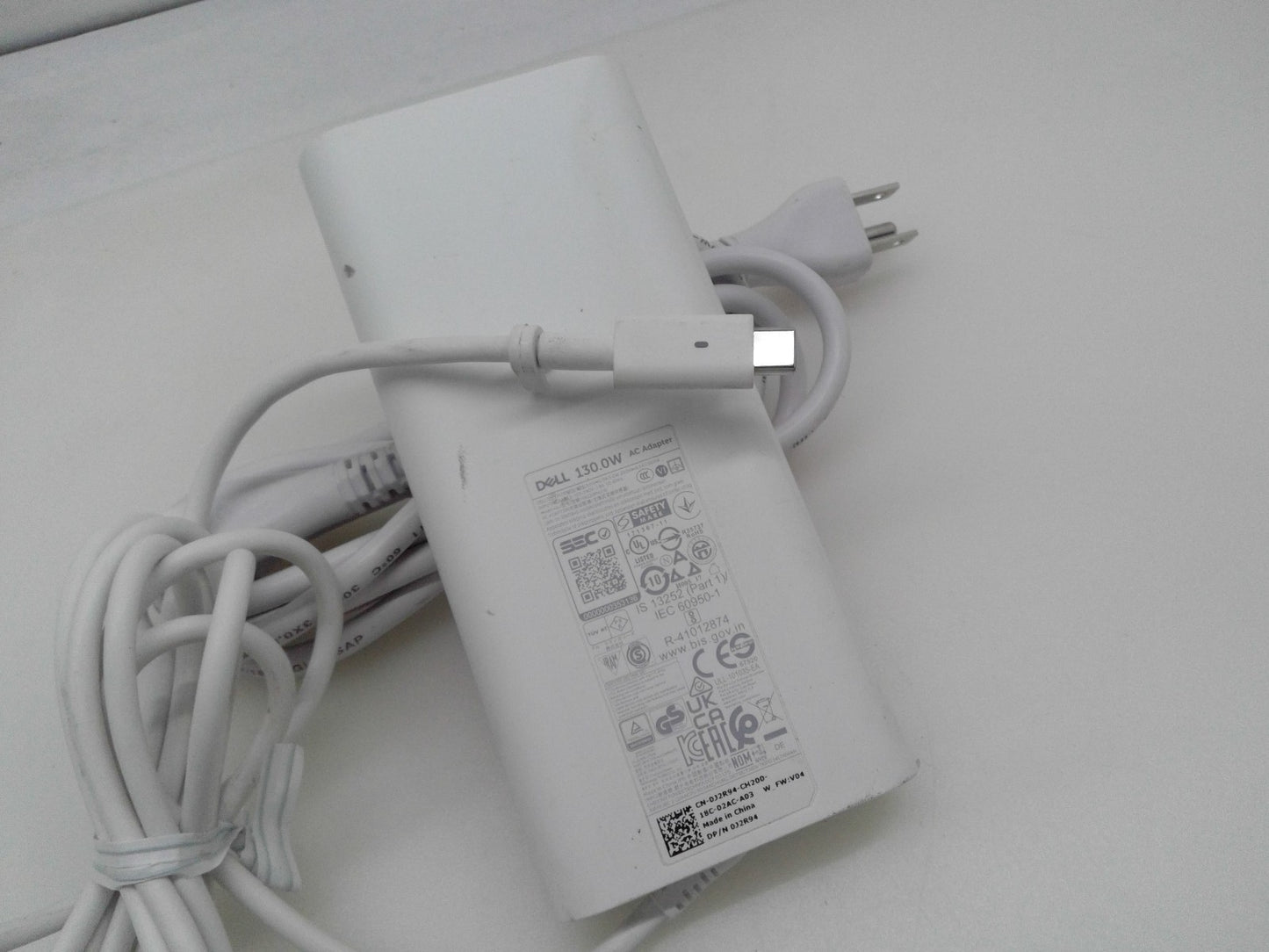Original Dell 130W USB-C Adapter for Dell XPS9510-7309WHT-PUS HA130PM170 White