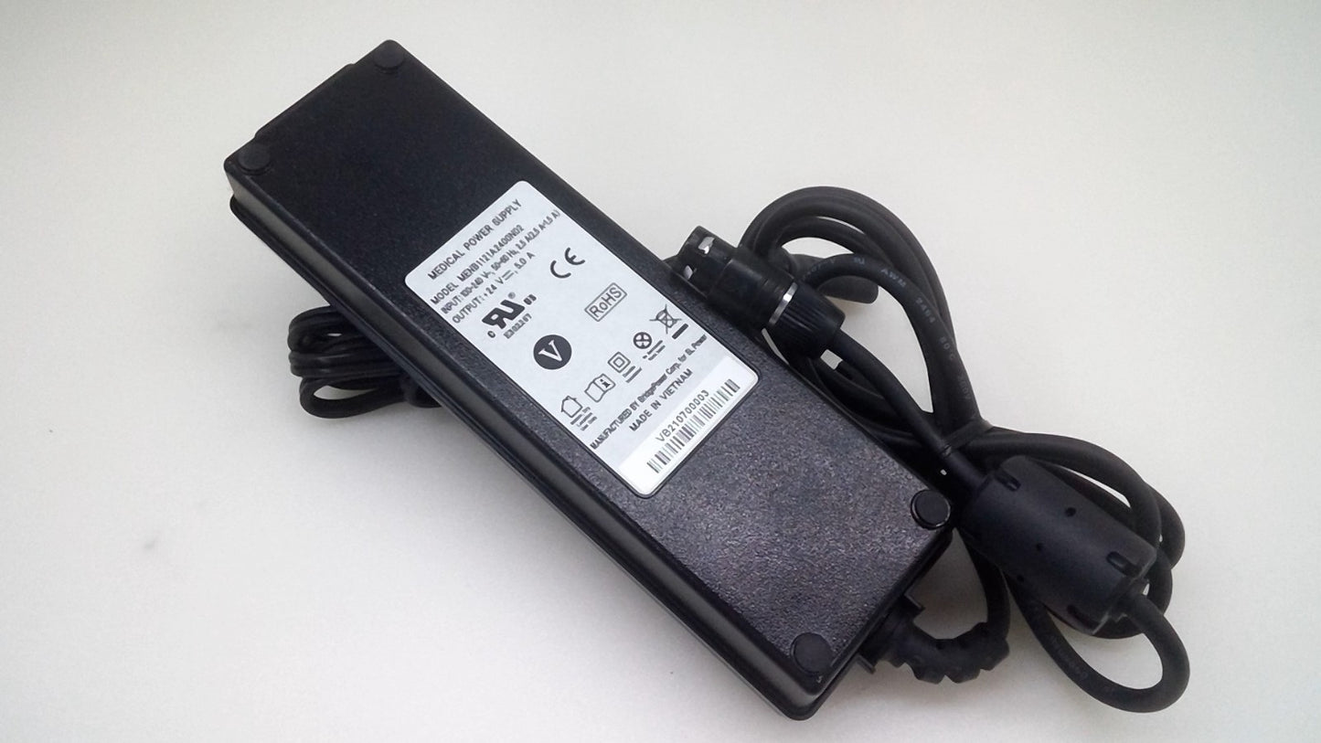 MEDICAL Power Supply MENB1121A2400N02 8-hole 24V 5A  AC Adapter W/cord