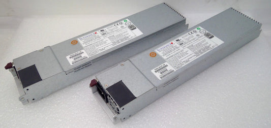 LOT OF 2 SuperMicro 500W PWS-501P-1R 80 Plus Platinum Redundant 1U Server Power