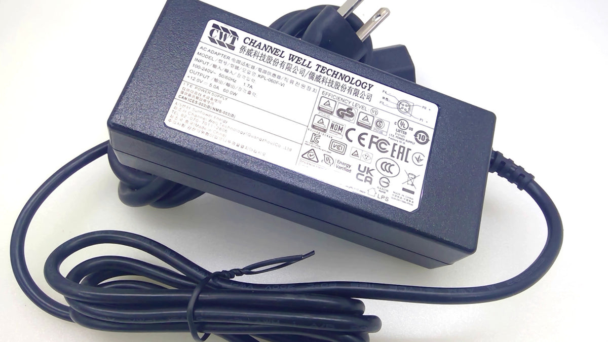 Genuine CWT KPL-060F-VI 60W 12V 5A AC/DC Power Adapter 4-Pin w/ Cord