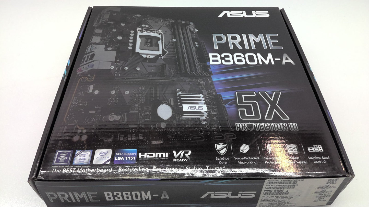 NEW Asus Prime B360M-A LGA1151 8th /9th Gen Intel B360 Motherboard Original I/O