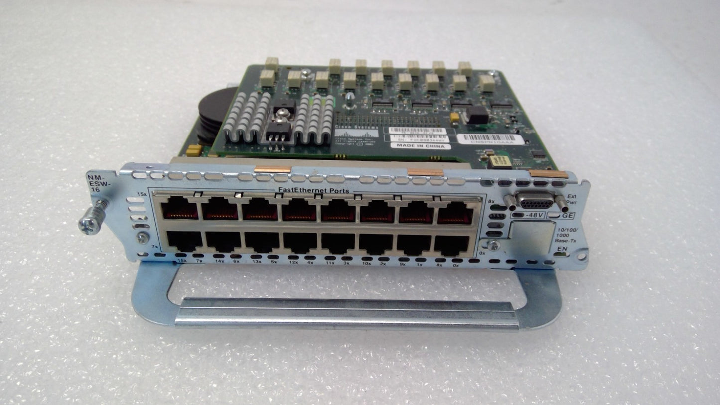 Cisco 16-Port 10/100/ EtherSwitch Network Module NM-ESW-16 for 2800 3800 Routers