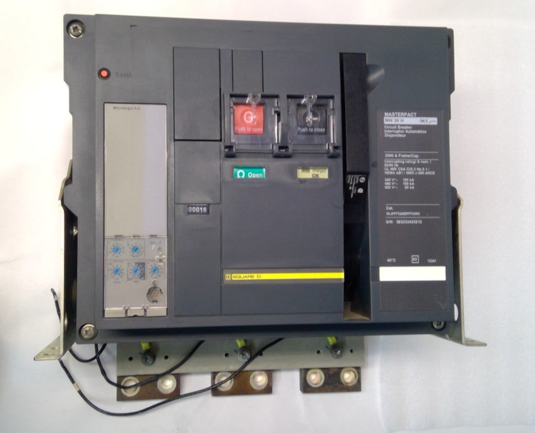 Schneider Masterpat NW20H 3 Pole 2000 Amp 600v Circuit Breaker Micrologic 3.0
