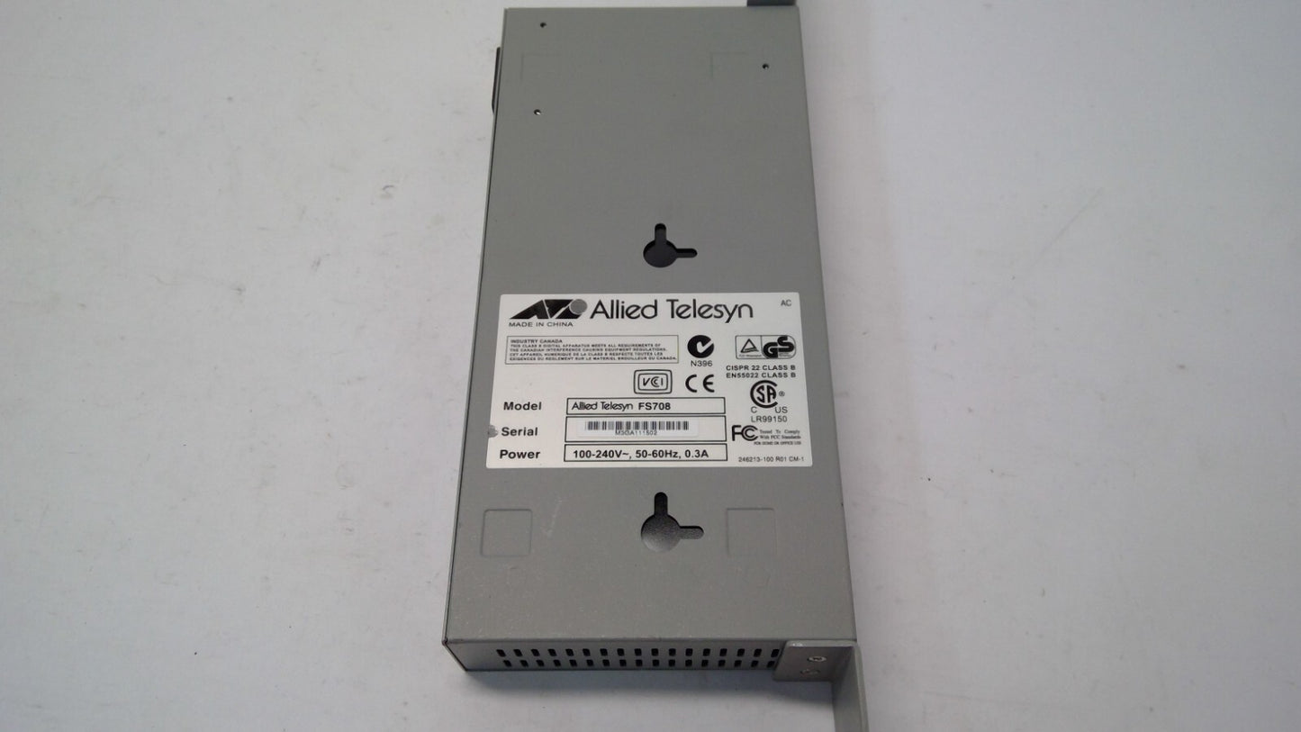 Allied Telesis AT-FS708/PoE 8 Port 10/100Mbps + 1 SFP Unmanaged Switch, TESTED