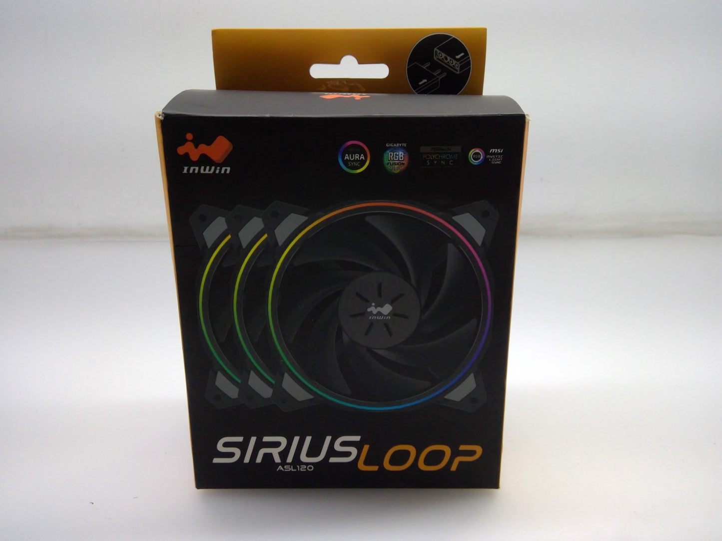 INWIN Sirius Loop ASL120 RGB 120mm Computer Case Fan - (3x Fans) Open Box