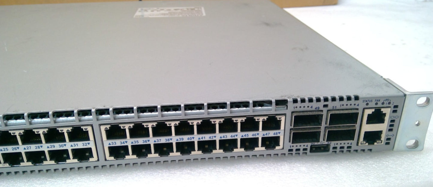 Arista DCS-7050T-64 48x RJ45 1/10GBASE-T 4x QSFP+ Ethernet Switch *READ*
