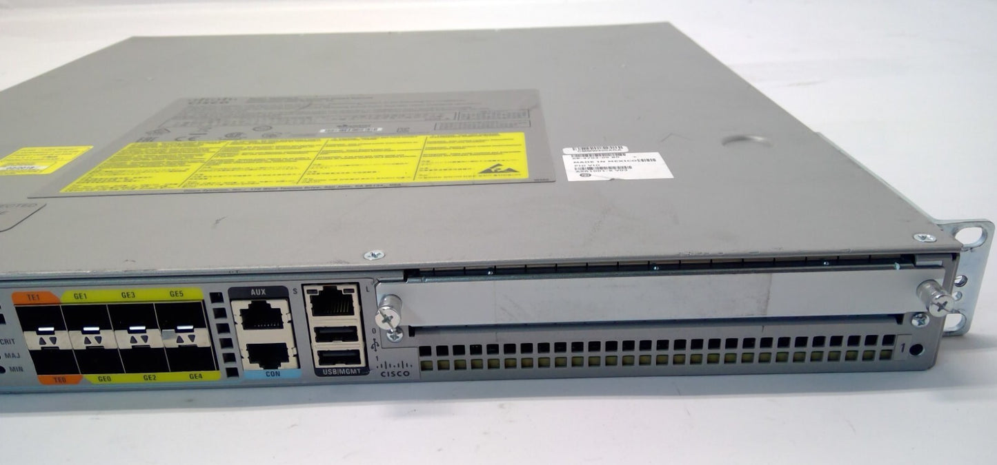 CISCO ASR1001-X  10 6x 1GE SFP 2x 10GE SFP Gigabits Ethernet Router DUAL-PWR-AC