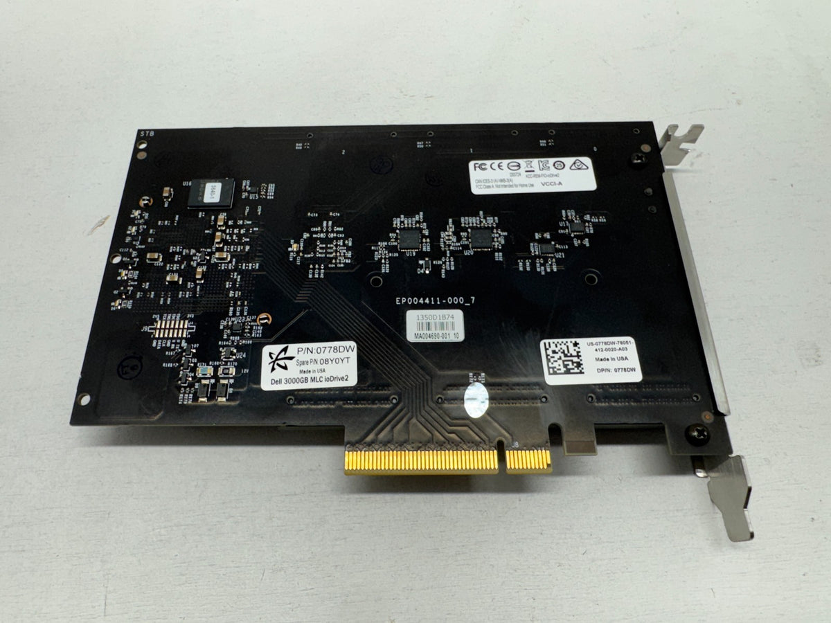 DELL ioDRIVE2 3000GB MLC PCI-e pcie SSD DRIVE 0778DW