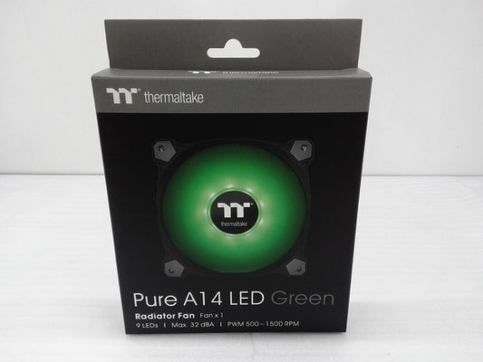 New Thermaltake Pure A14 LED Green  Radiator Fan single CL-F110-PL14GR-B