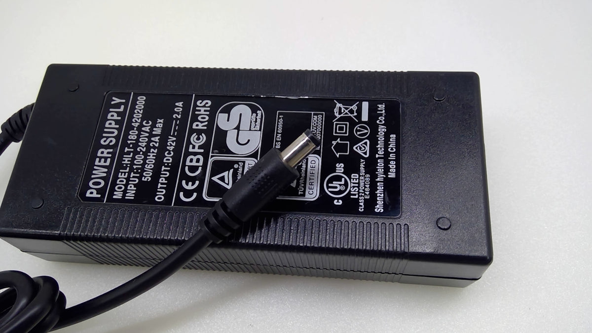 Genuine Hyleton HLT-180-4202000 42V 2A Scooter Battery Charger 5.5x2.5mm
