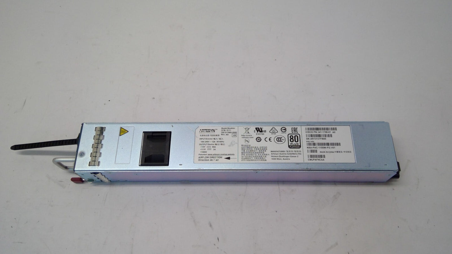 Cisco Artesyn NXA-PAC-1100W-PI2 1100w Nexus AC Port Side Intake PSU 341-1798-01
