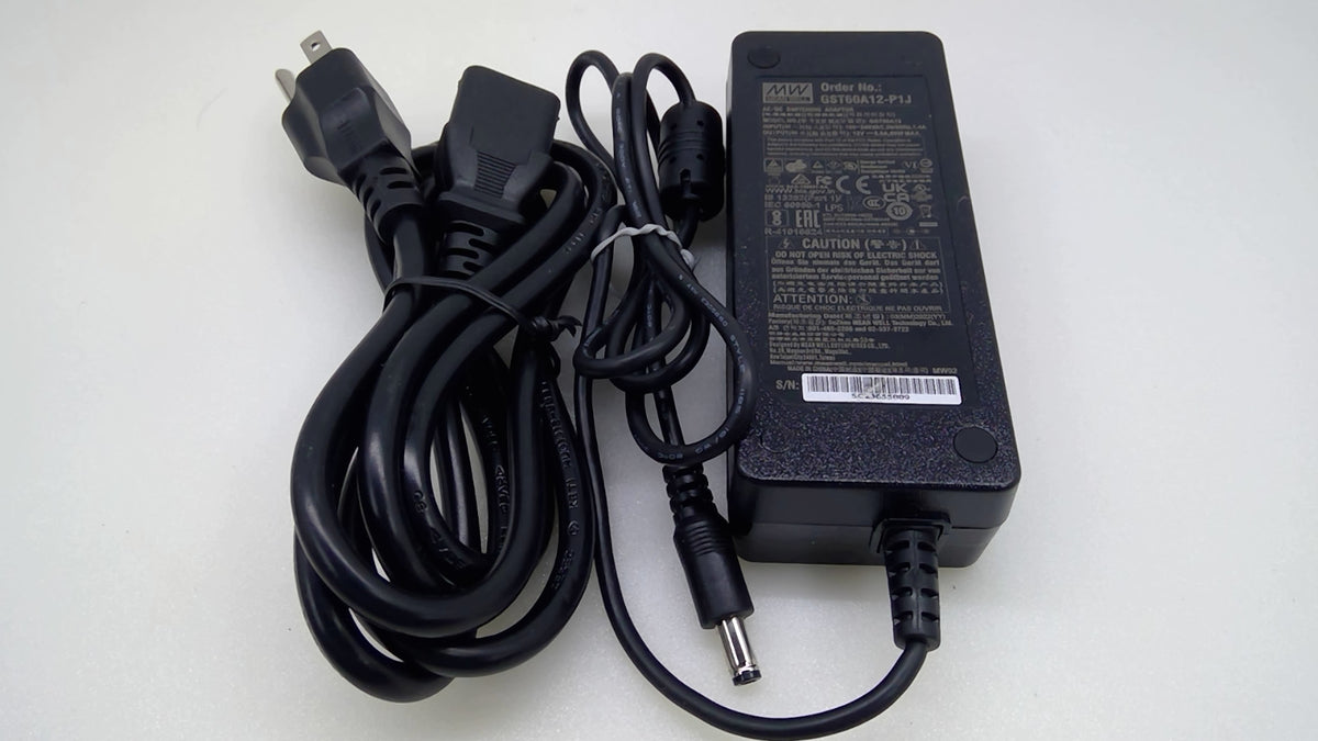 Genuine Mean Well GST60A12-P1J 60W 12V 5A AC/DC Power Adapter