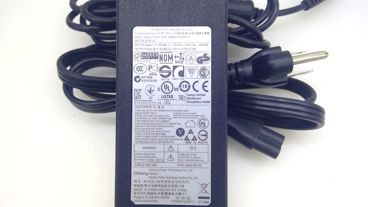 Genuine Samsung A10-090P1A AD-9019S 90W 19V 4.74A Laptop AC Adapter w/Cord