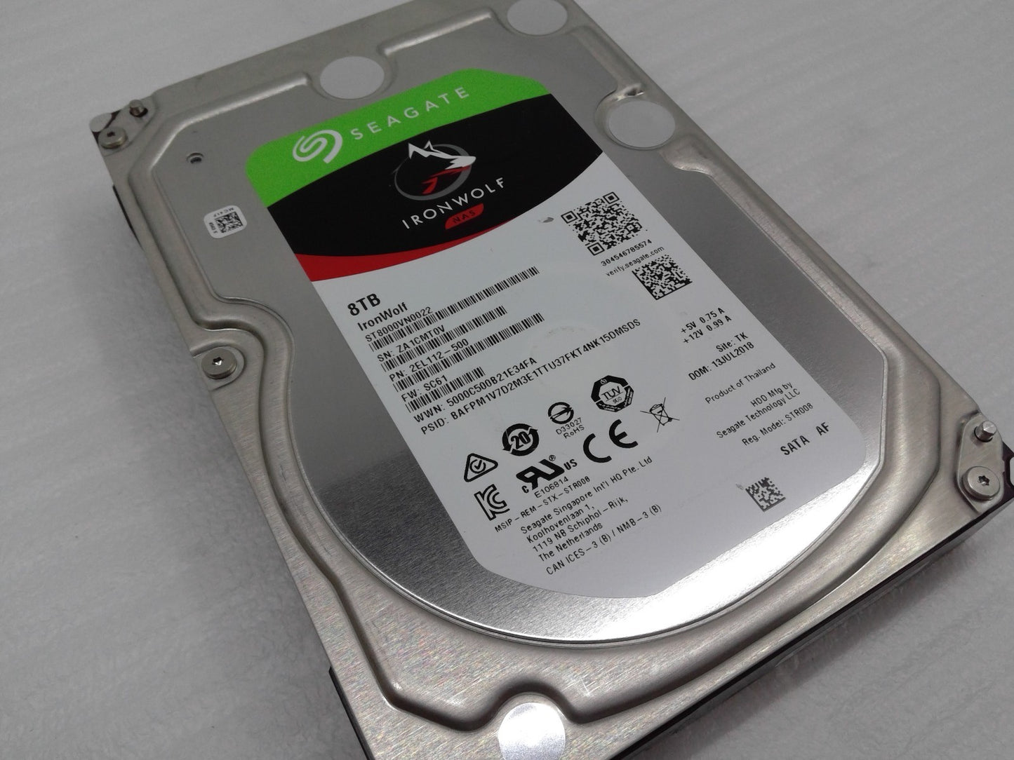 Seagate Ironwolf 8TB 7.2K NAS 3.5" AF SATA ST8000VN0022 HDD