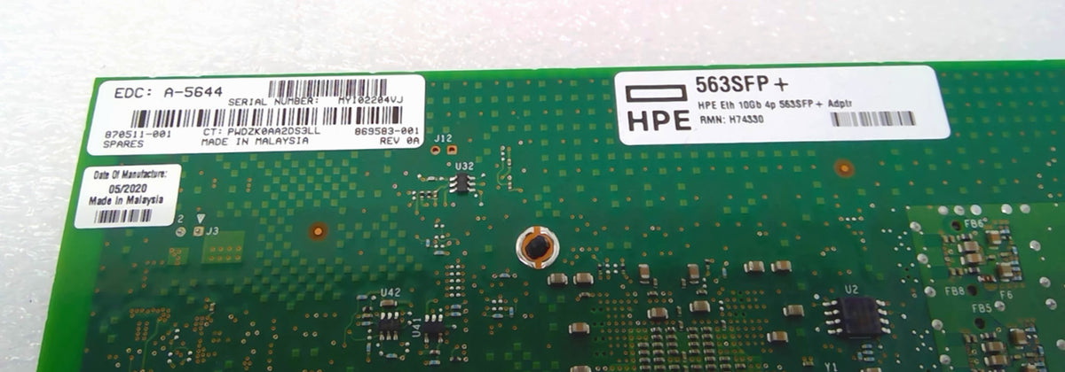 HPE 563SFP+ 10Gb 4 Port Network Adapter Intel X710-DA4 869583-001 870511-001