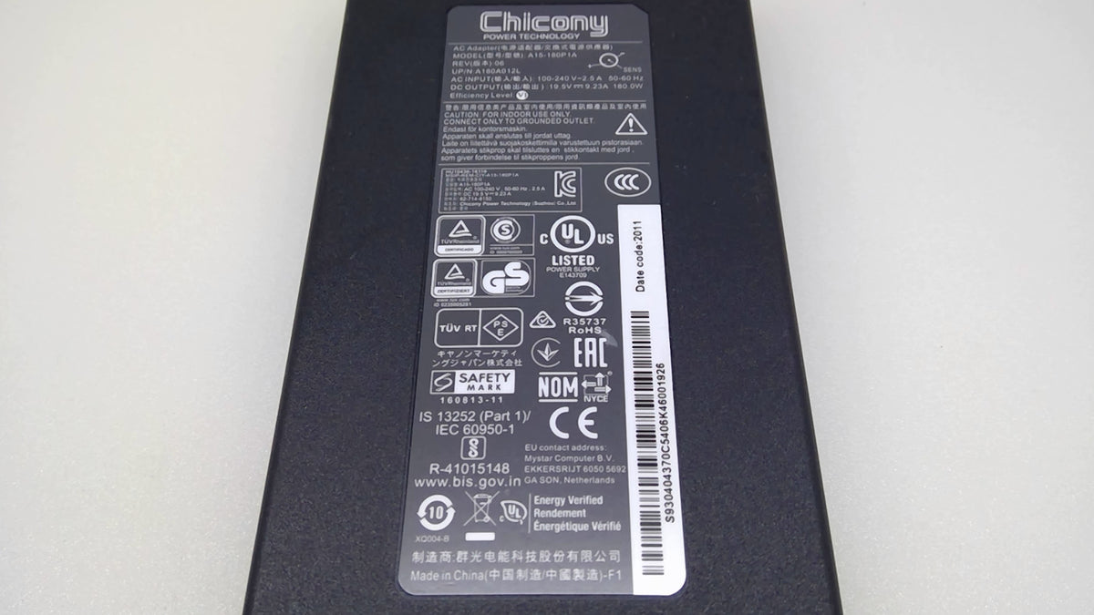 Genuine Chicony A15-180P1A 180W 19.5V 9.23A AC Adapter A180A012L 7.5x5.0mm