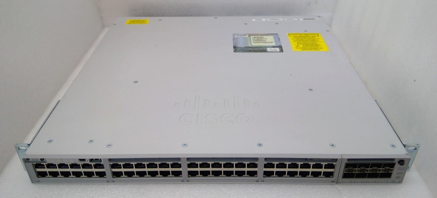 Cisco C9200-48P-A 48-Port PoE+ Ethernet Network Switch W/MODULE W/PSU *READ*