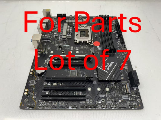 For Parts *lot of 7* MSi Pro B760-VC WiFi LGA 1700 ATX Gaming Motherboard