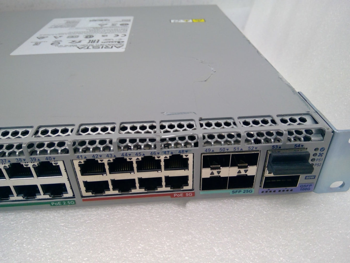 Arista CCS-720XP-48ZC2 40-Port 2.5G, 8-Port 5G PoE, 4-SFP 25G 2-100G W/ PSU FANS