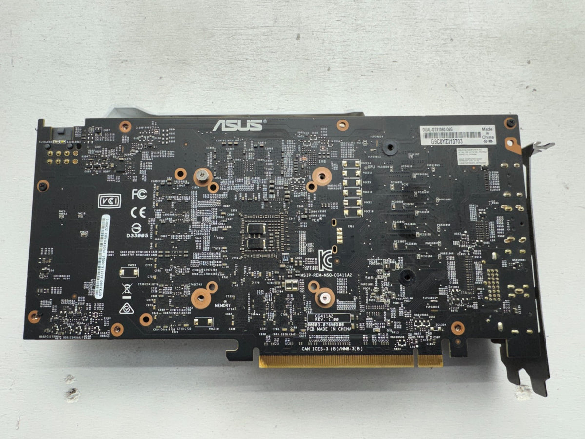 ASUS Dual GeForce GTX 1060 6GB GDDR5 PCIe Graphic Card DUAL-GTX1060-O6G white