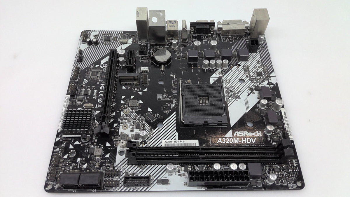 ASRock A320M-HDV AMD A320 Socket AM4 DDR4 Micro ATX Motherboard