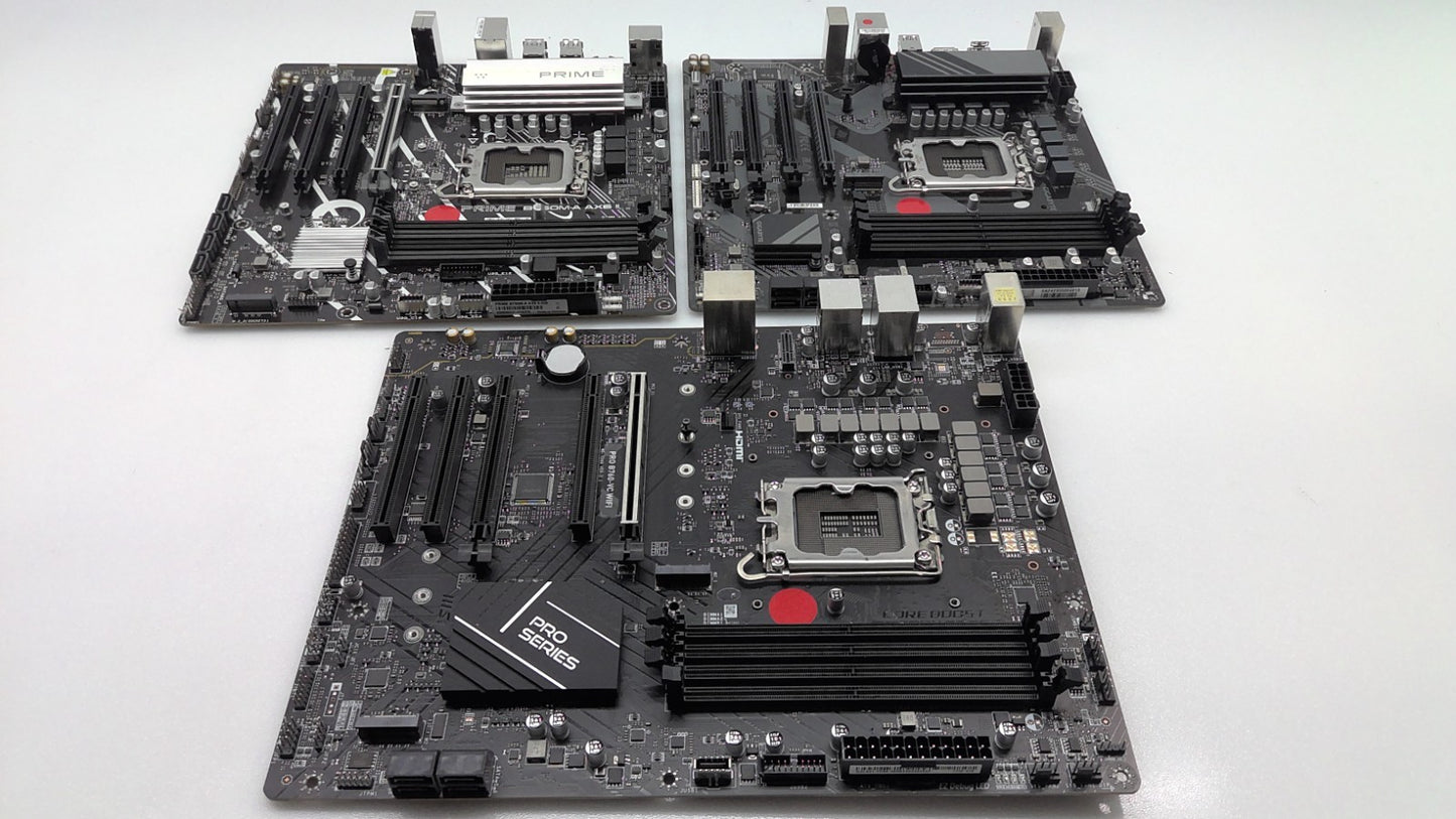 3X *For Parts* MSI PRO B760-VC WIFI & GB B760M C V2 & ASUS PRIME B760M-A AX6 II