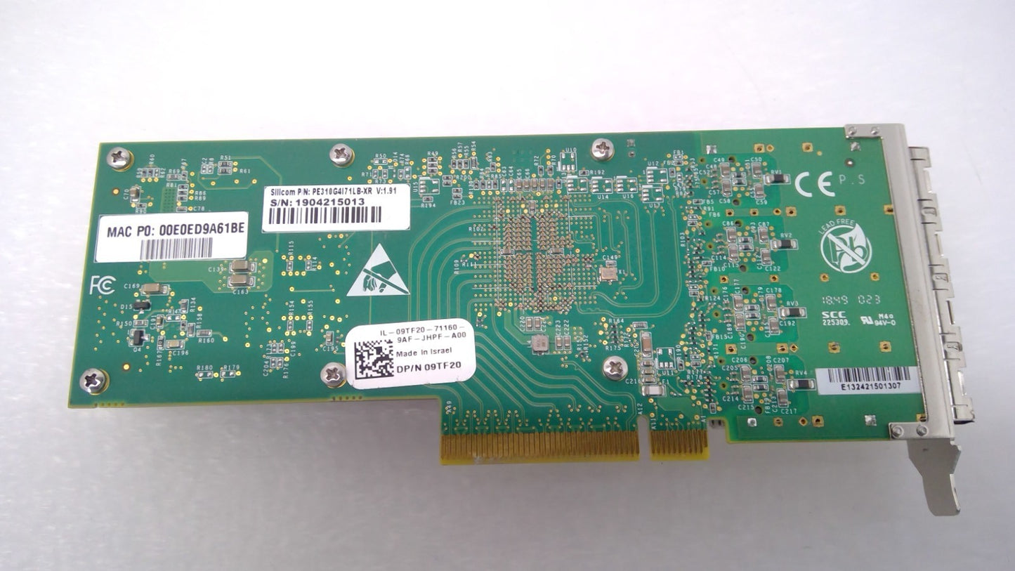 Dell XL710 Quad-Port 10GbE SFP+ PCIe Network Adapter Card PE310G4I71LB-XR 09TF20