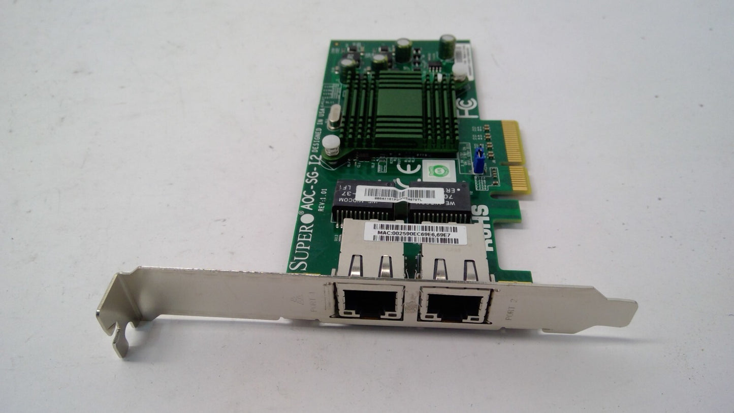 Supermicro AOC-SG-I2 Dual Port 1Gb Network Adapter FH Bracket