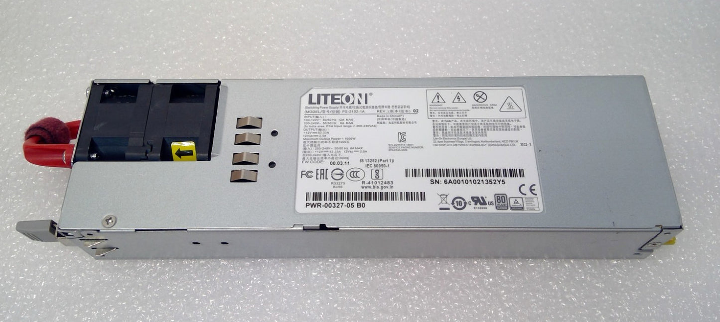 Arista PWR-1011-AC-RED 1000W AC 1U Power Supply PWR-00327-05 For 7280R3 ,7050X3