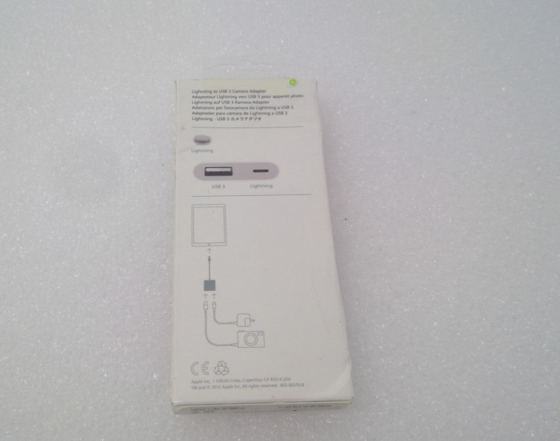 NEW Genuine Apple Lightning to USB 3.0 Type-A Camera Adapter A1619 MK0W2AM/A