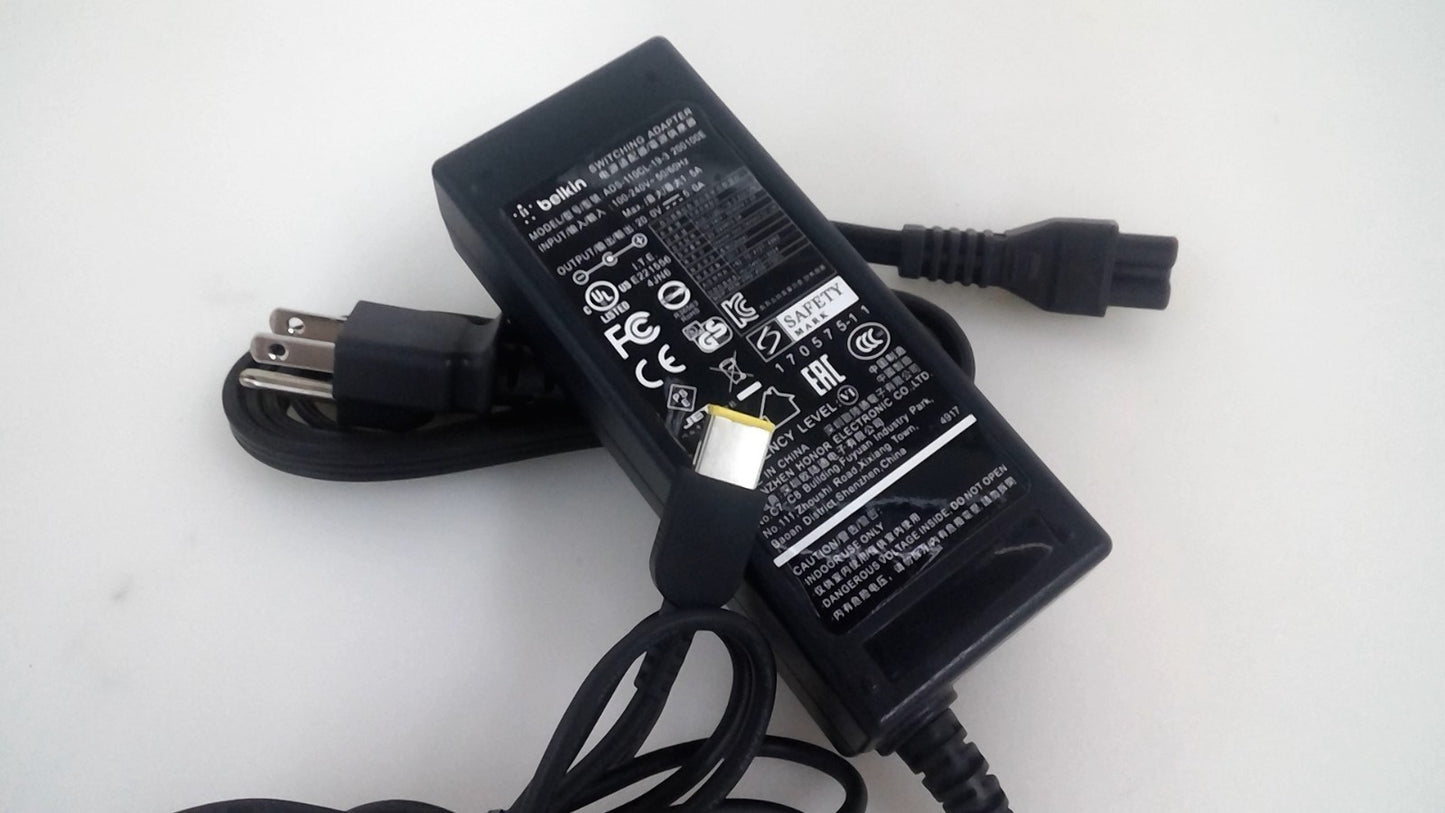 Genuin Belkin AC Switching Adapter 20V 5A ADS-110CL-19-3 200100E Slim Square Tip